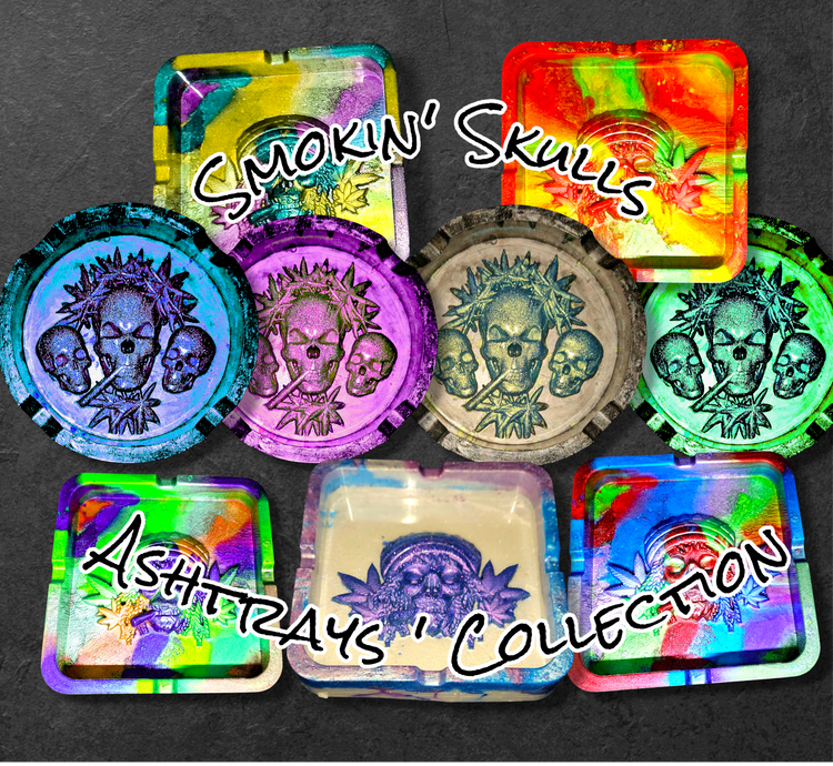Smokin' Skulls Ashtrays