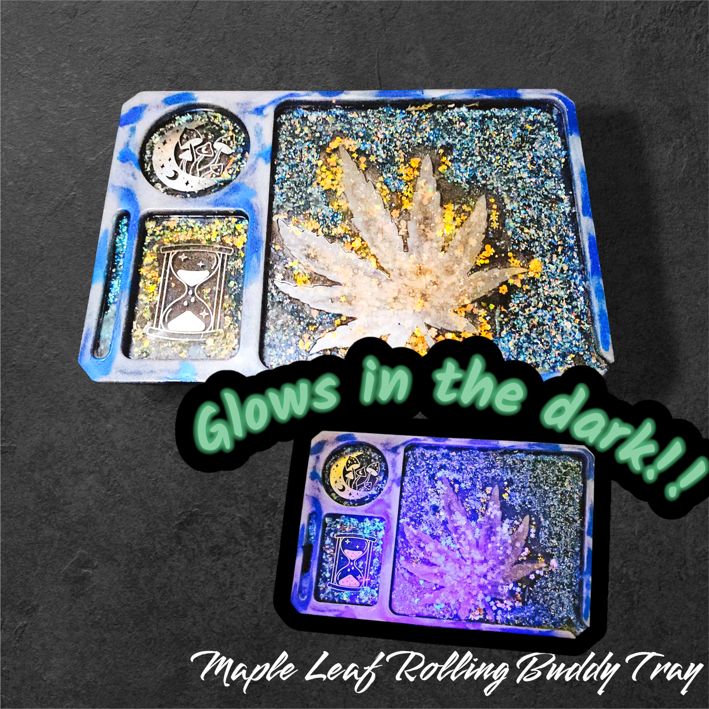 Maple Leaf Imprinted Rolling Buddies Trays
