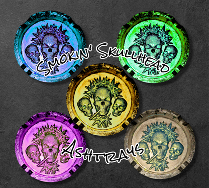 Smokin' Skullhead Ashtrays