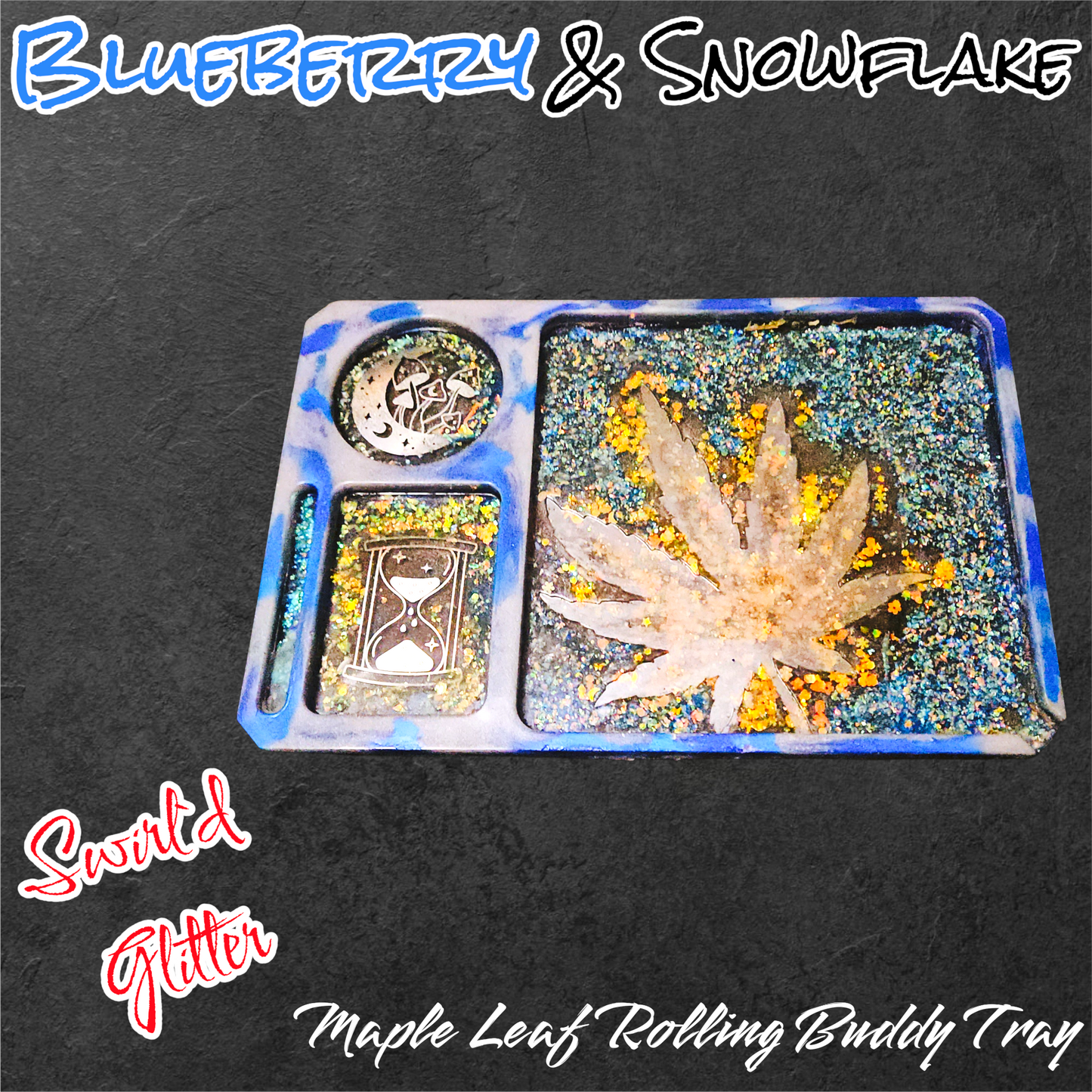 Maple Leaf Imprinted Rolling Buddies Trays