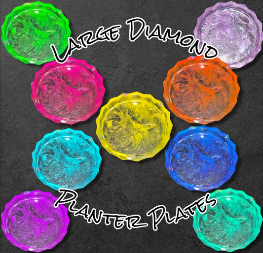 Large Diamond Planter Plates